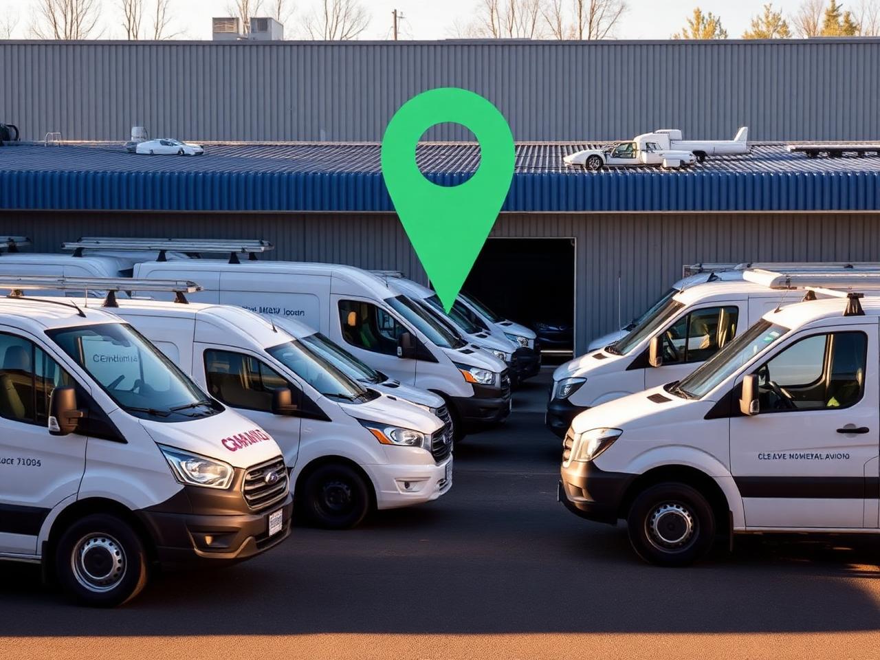 Flotte de véhicules commerciaux suivie par GPS